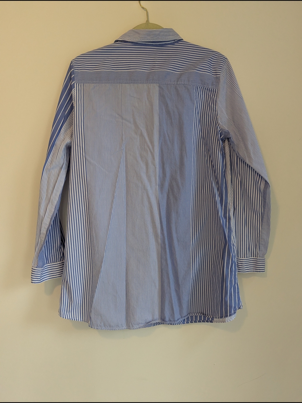 J. McLaughlin Blue Multi-Stripe Button Down Shirt - Picture 3 of 4